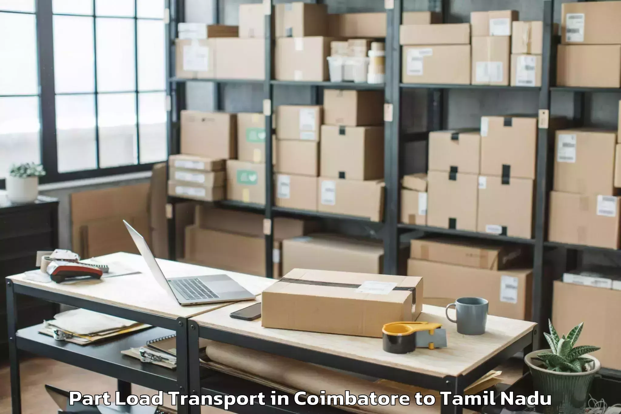 Quality Coimbatore to Kadaladi Part Load Transport